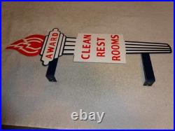 Vintage Standard Gasoline Torch Clean Restroom 2' Huge Metal Award Bathroom Sign