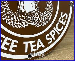 Vintage Starbucks Coffee Porcelain Sign Gas Station Oil Tea Mug Nespresso Pete's