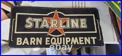 Vintage Starline Sign Black With Orange Star