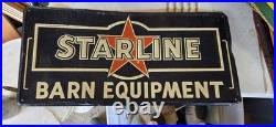 Vintage Starline Sign Black With Orange Star