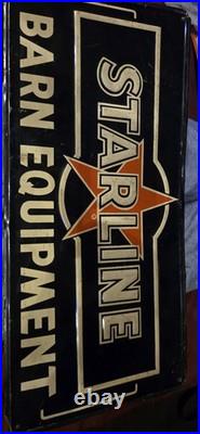 Vintage Starline Sign Black With Orange Star