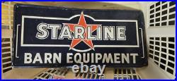 Vintage Starline Sign Black With Orange Star