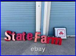 Vintage State Farm Insurance channel letters sign 9ft long 18 12 letters