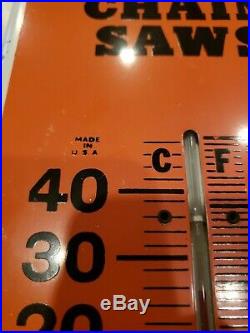 Vintage Stihl Chainsaw Advertising Thermometer Sign Made In USA