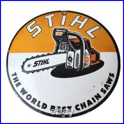 Vintage Stihl Chainsaw Sign Porcelain Hardware Store Display Best Saw Gas Sign Vintage Stihl Chainsaw Sign Porcelain Hardware Store Display Best Saw Gas Sign