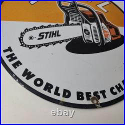 Vintage Stihl Chainsaw Sign Porcelain Hardware Store Display Best Saw Gas Sign Vintage Stihl Chainsaw Sign Porcelain Hardware Store Display Best Saw Gas Sign