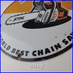 Vintage Stihl Chainsaw Sign Porcelain Hardware Store Display Best Saw Gas Sign Vintage Stihl Chainsaw Sign Porcelain Hardware Store Display Best Saw Gas Sign