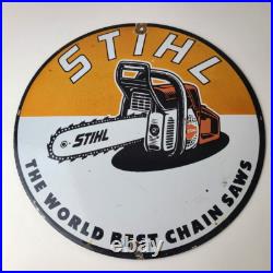 Vintage Stihl Chainsaw Sign Porcelain Hardware Store Display Best Saw Gas Sign Vintage Stihl Chainsaw Sign Porcelain Hardware Store Display Best Saw Gas Sign