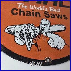 Vintage Stihl Chainsaw Sign Porcelain Metal Store Display Advertising Gas Sign Vintage Stihl Chainsaw Sign Porcelain Metal Store Display Advertising Gas Sign