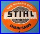 Vintage-Stihl-Chainsaw-Sign-Store-Display-Lawncare-Gas-Service-Porcelain-Sign-01-jxig