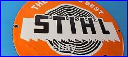 Vintage Stihl Chainsaw Sign Store Display Lawncare Gas Service Porcelain Sign