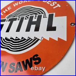 Vintage Stihl Chainsaw Sign Store Display Lawncare Gas Service Porcelain Sign Vintage Stihl Chainsaw Sign Store Display Lawncare Gas Service Porcelain Sign