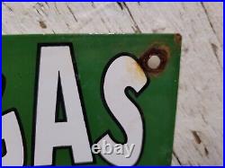 Vintage Stinker Porcelain Sign 1953 Idaho Gas For Less Skunk Gasoline Station