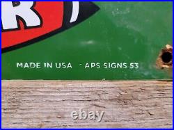 Vintage Stinker Porcelain Sign 1953 Idaho Gas For Less Skunk Gasoline Station