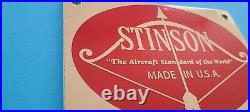 Vintage Stinson Aircraft Co Porcelain Gas Aviation Arrow Aircraft Stand USA Sign
