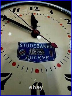 Vintage Studebaker Authorized Dealer Service Parts Clock
