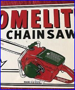 Vintage Style 1963 Homelite Chain Saws Advertising Porcelain Sign 12 X 8 Inch