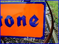 Vintage Style FIRESTONE TIRE SHOP Metal Sign Gas Oil Garage Art Hand Lettered