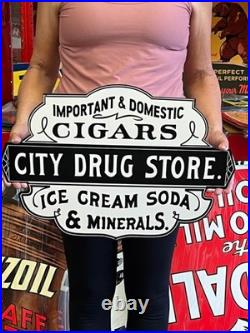 Vintage Style Metal Sign City Drug Store NOT Porcelain 22x16 Made in USA