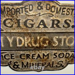 Vintage Style Metal Sign City Drug Store NOT Porcelain 39x26 Made in USA