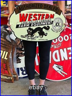 Vintage Style Metal Sign Western Farm Equipment NOT Porcelain 22x16 Made in USA