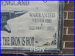 Vintage Style PETER WRIGHT Anvil Wood Advertising Sign 24x36 Blacksmith Forge
