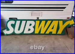 Vintage Subway Sandwich Restaurant Large 12 Foot Storefront Sign