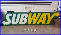 Vintage Subway Sandwich Restaurant Large 12 Foot Storefront Sign