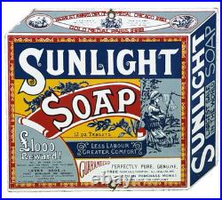 Vintage Sunlight Soap Porcelain Sign Gas Oil Restroom Laundry Gas Station Oil