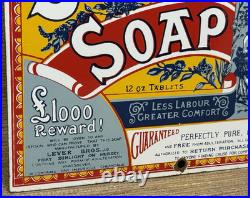 Vintage Sunlight Soap Porcelain Sign Gas Oil Restroom Laundry Gas Station Oil