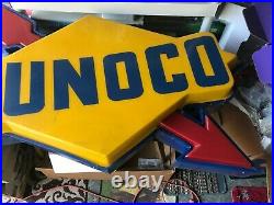 Vintage Sunoco Oil Gas Station Sign light up Antique Vintage Working
