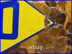 Vintage Sunoco Porcelain Sign Old Car Truck Motor Oil Gas Advertising Display