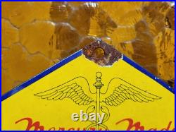 Vintage Sunoco Porcelain Sign Old Car Truck Motor Oil Gas Advertising Display