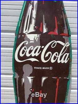 Vintage Super Rare! 1950s Huge! 9 Feet Tall Coca Cola Bottle Metal Sign