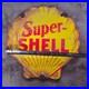 Vintage-Super-Yellow-Shell-Old-Us-Gasoline-Oil-Gas-Pump-Enamel-Porcelain-Sign-01-gid