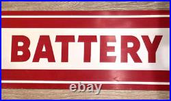 Vintage TIRE & BATTERY SERVICE Sign FIRESTONE 44 Double Sided gas oil