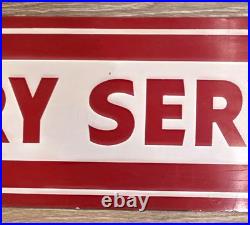 Vintage TIRE & BATTERY SERVICE Sign FIRESTONE 44 Double Sided gas oil