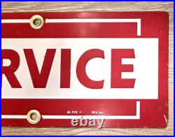 Vintage TIRE & BATTERY SERVICE Sign FIRESTONE 44 Double Sided gas oil