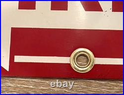 Vintage TIRE & BATTERY SERVICE Sign FIRESTONE 44 Double Sided gas oil