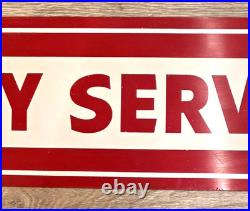 Vintage TIRE & BATTERY SERVICE Sign FIRESTONE 44 Double Sided gas oil