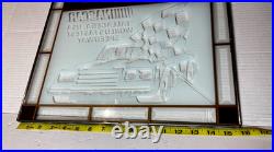Vintage Talladega NASCAR Winston Cup Series Glass Advertising Sign Collectible