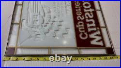 Vintage Talladega NASCAR Winston Cup Series Glass Advertising Sign Collectible