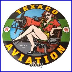 Vintage Texaco Gasoline Gas Pump Sign Aviation Airplane Porcelain Sign Vintage Texaco Gasoline Gas Pump Sign Aviation Airplane Porcelain Sign