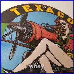 Vintage Texaco Gasoline Gas Pump Sign Aviation Airplane Porcelain Sign Vintage Texaco Gasoline Gas Pump Sign Aviation Airplane Porcelain Sign