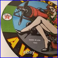Vintage Texaco Gasoline Gas Pump Sign Aviation Airplane Porcelain Sign Vintage Texaco Gasoline Gas Pump Sign Aviation Airplane Porcelain Sign