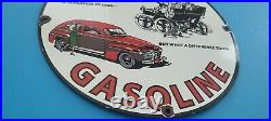 Vintage Texaco Gasoline Porcelain Texas Company Gas Oil Old Automobile Pump Sign