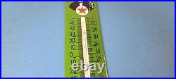 Vintage Texaco Gasoline Sign Service Gas Pump Ad Sign on Porcelain Thermometer