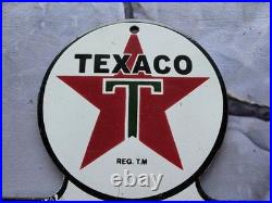 Vintage Texaco Munising Coal Company Distributor Porcelain Gas Sign 8×7