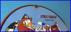 Vintage Texaco Sign Duck Fire Chief Gasoline Service Gas Pump Porcelain Sign