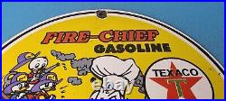 Vintage Texaco Sign Fan Favorite Cartoon Gasoline Gas Pump Porcelain Sign